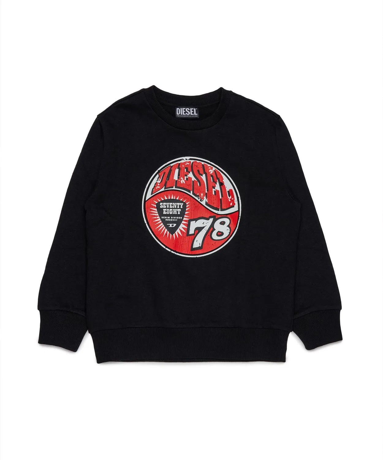 Детский свитшот с графическим принтом DIESEL KIDS, Black