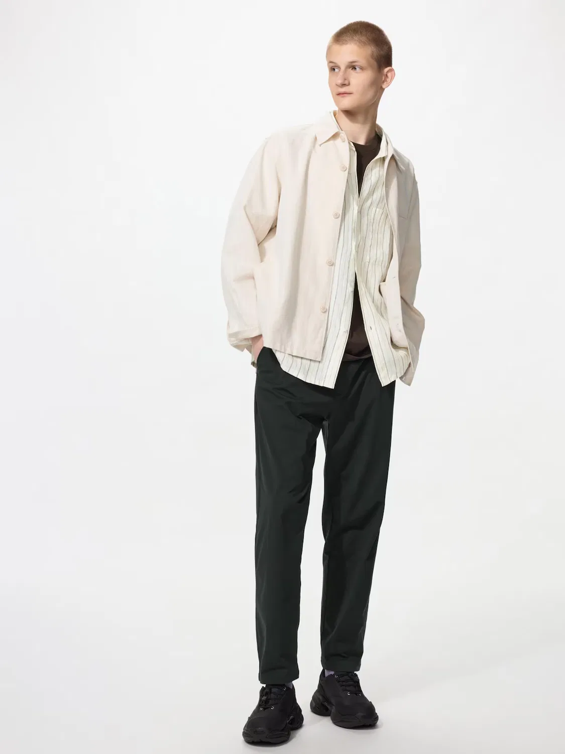 Спортивные брюки Uniqlo, удлиненные, черные