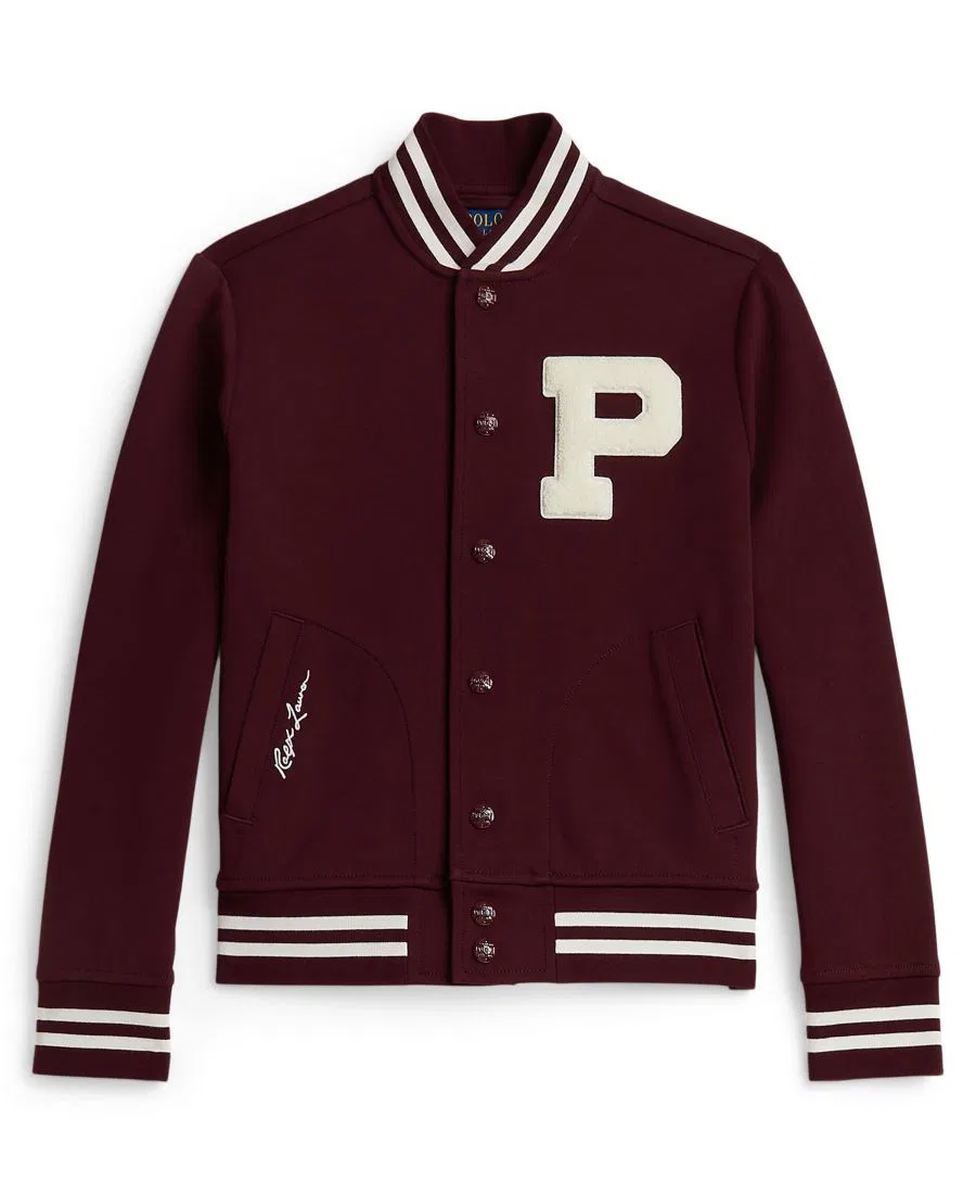 Куртка из двойного трикотажа с аппликацией P Polo Ralph Lauren, Rich Ruby