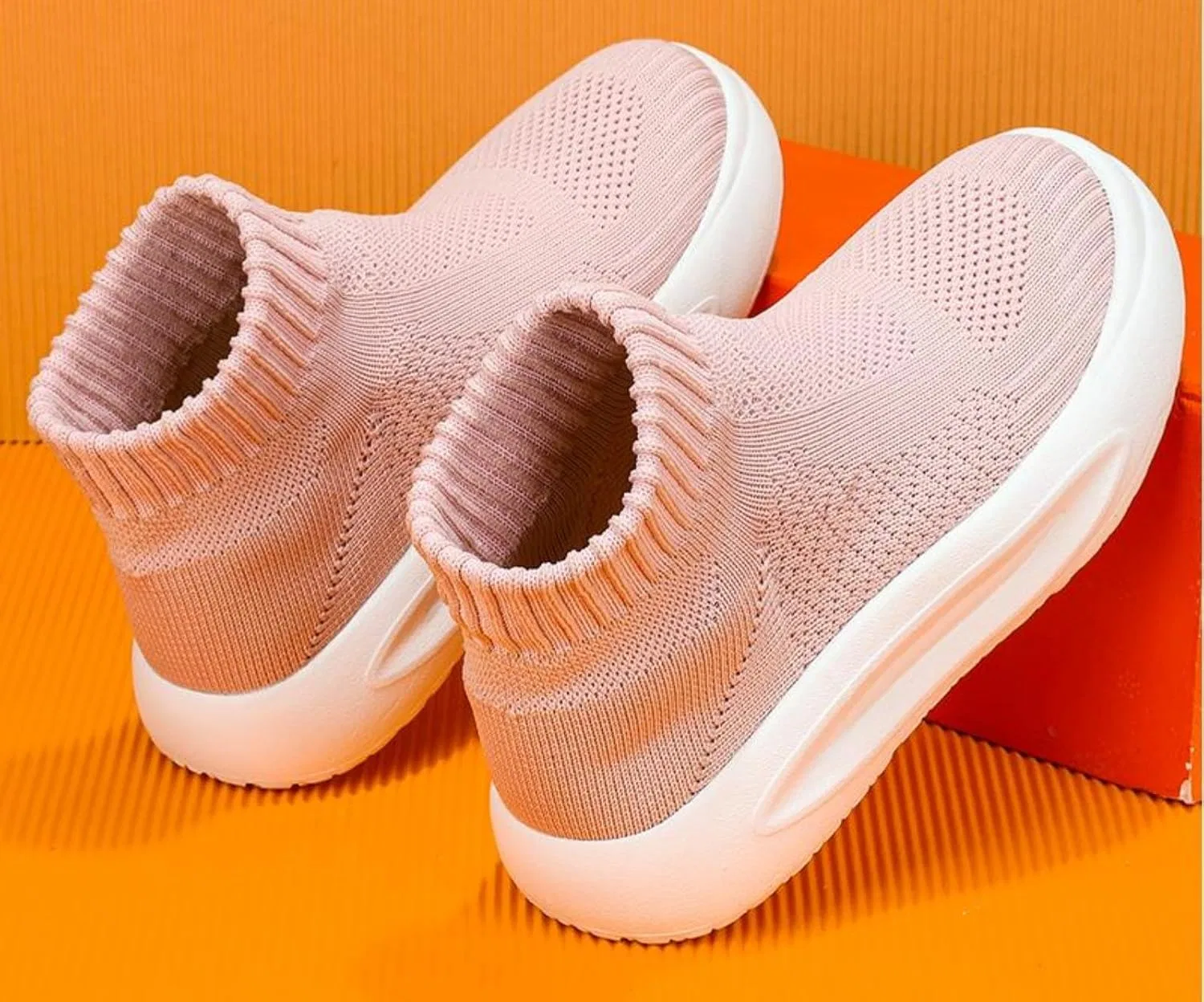Детские кроссовки для девочек с высоким берцем FUNCOS, Pink — фото 4