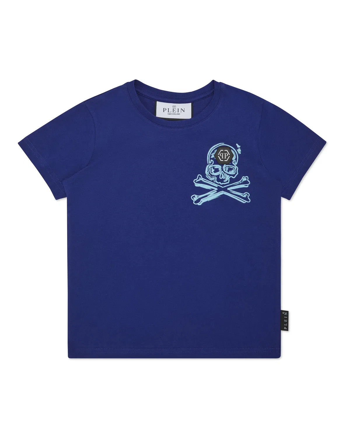 Детская футболка с принтом Skull&Bones PHILIPP PLEIN, Darkblue