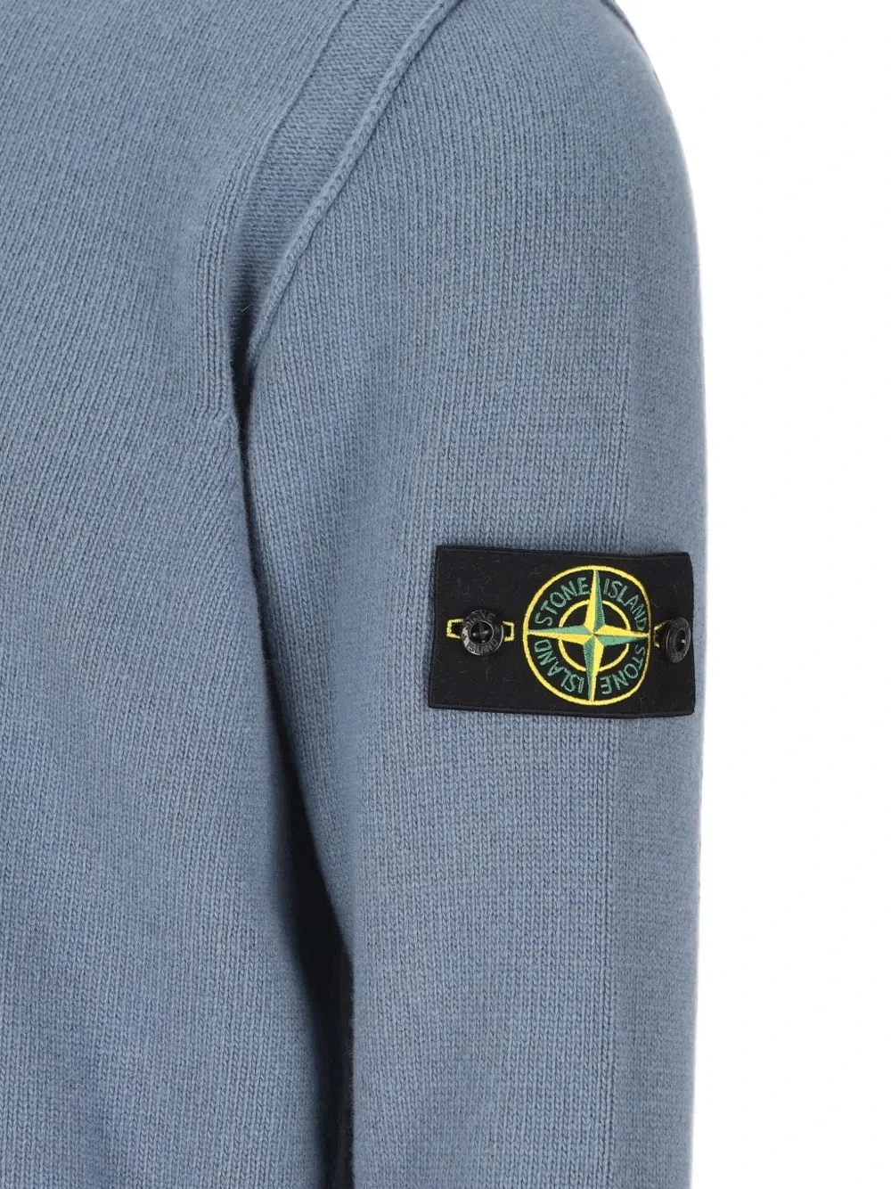 Шерстяной свитер из овечьей шерсти Stone Island, синий — фото 4