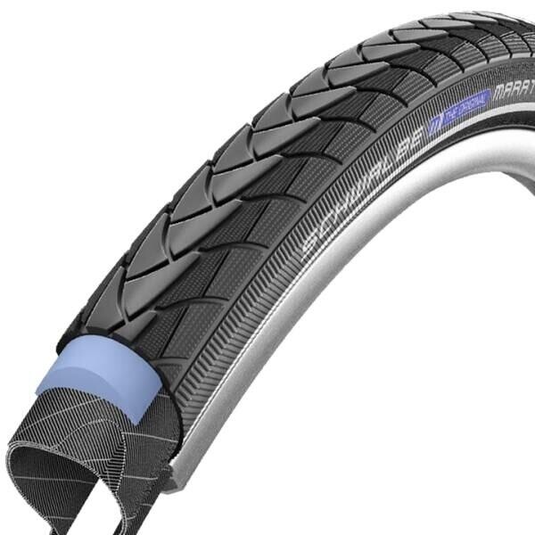 

Жесткая выносливая шина Schwalbe Marathon Plus S-Guard Hs440 Twinskin Perf 40-6, черный / серебристый / черный