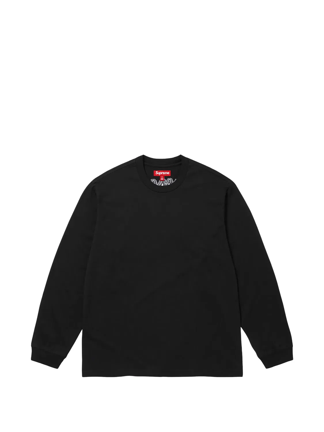 Supreme Лонгслив с интарсией черный
