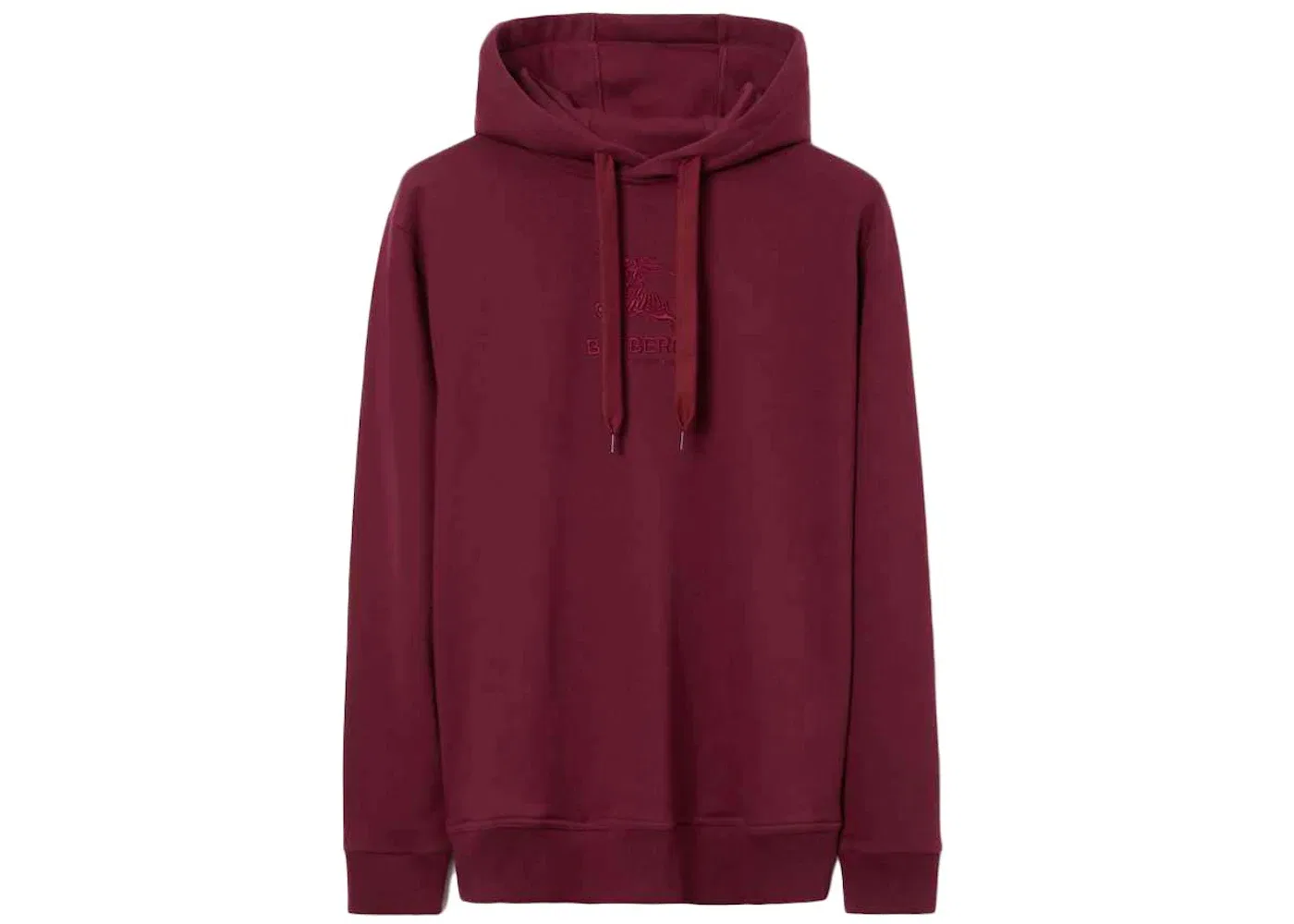 Мужской худи с вышивкой Burberry EKD Cotton Hoodie Burberry, Deep Crimson