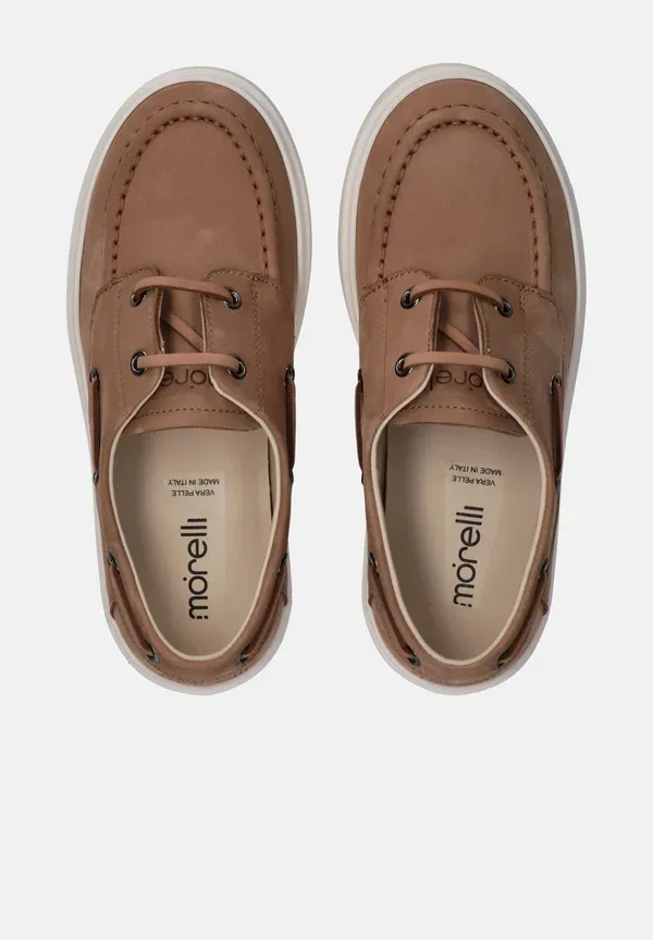 Туфли на платформе Stile in punta paraboot Morelli, Marrone, коричневый — фото 3