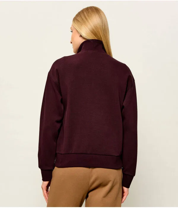 Флисовая кофта Lacoste Relaxed Fit, на молнии, Bordeaux — фото 3