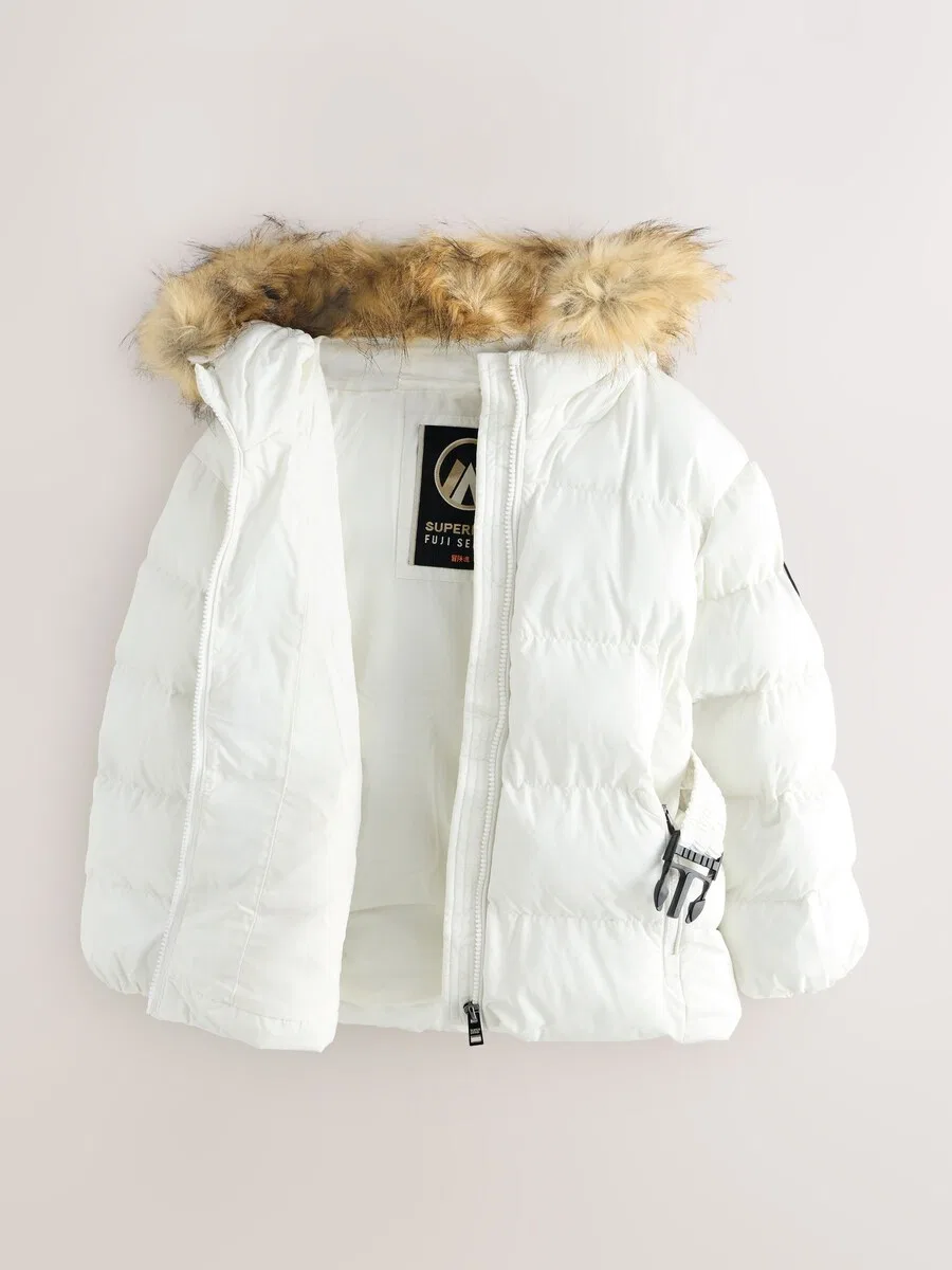 Куртка Superdry & Co межсезонья белого цвета — фото 3