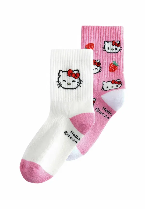 Комплект носков с Hello Kitty, хлопок, 2 Pack, Next, Pink, White, белый/розовый