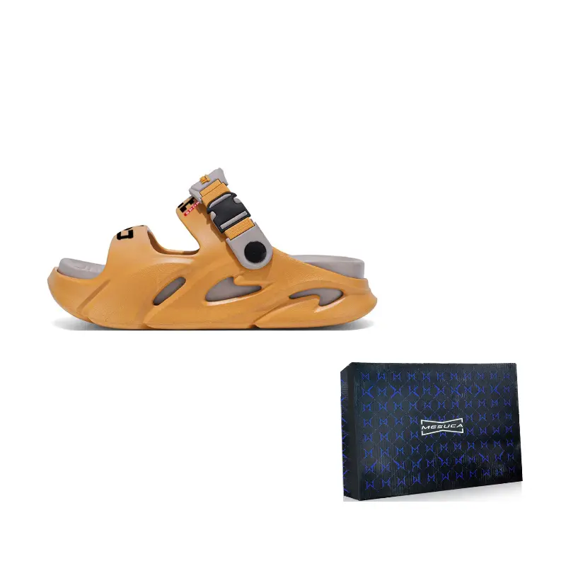 

MESUCA Летняя верхняя одежда Мягкая подошва Спортивные уличные повседневные тапочки Пляжные сандалии Унисекс В коробке Оранжевые, цвет Orange