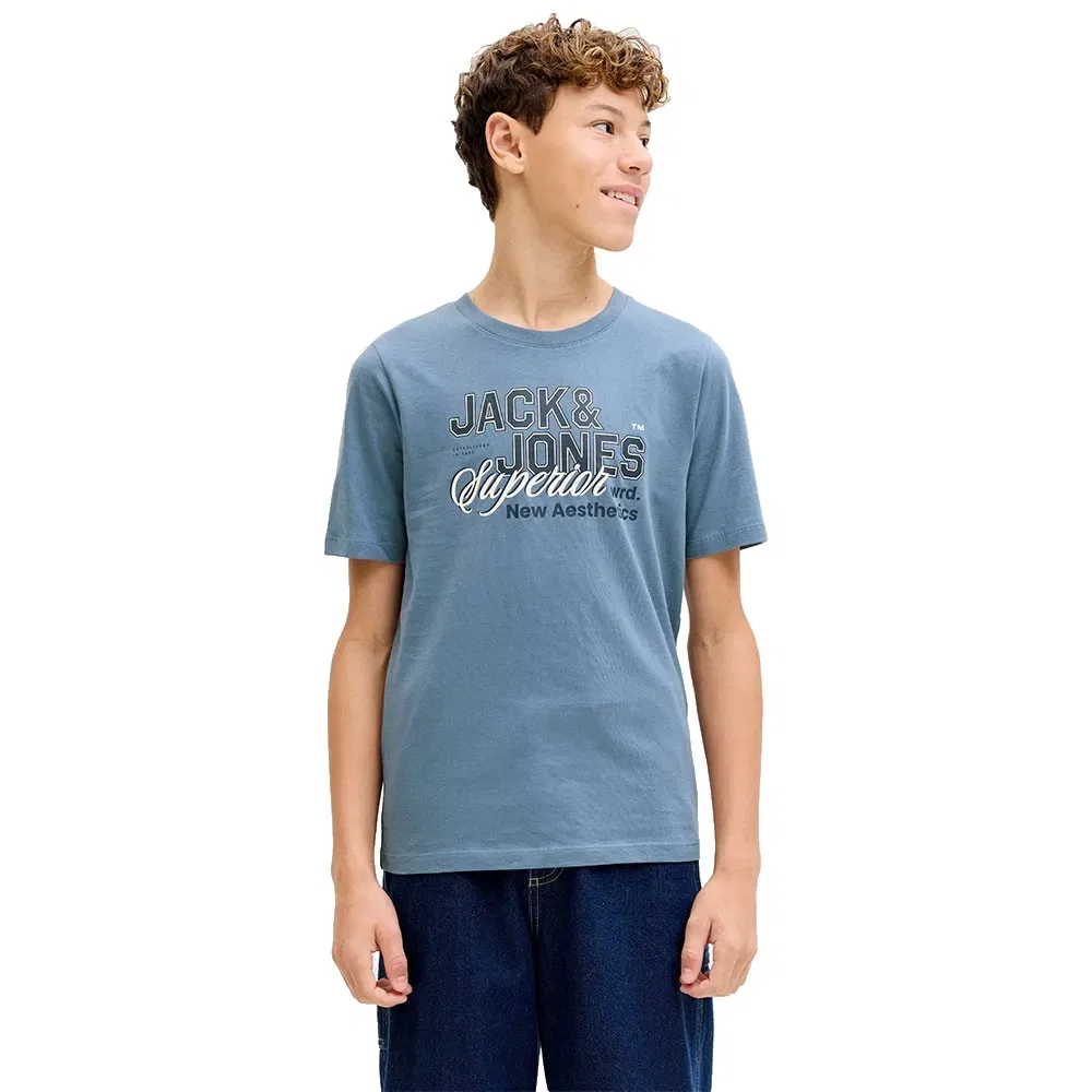 Детская футболка с коротким рукавом с принтом Jack & jones, Blue