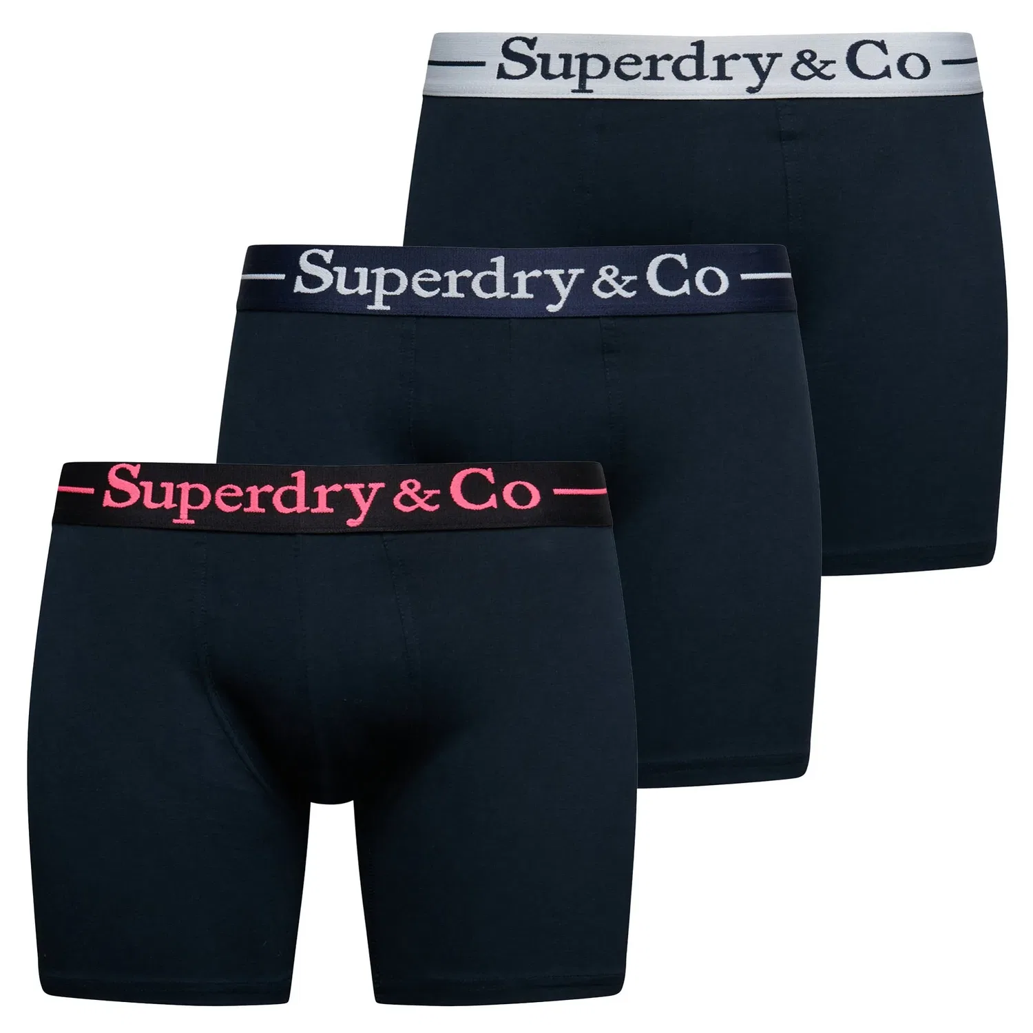 Трусы-боксеры комплект из 3 штук, темно-синий Superdry