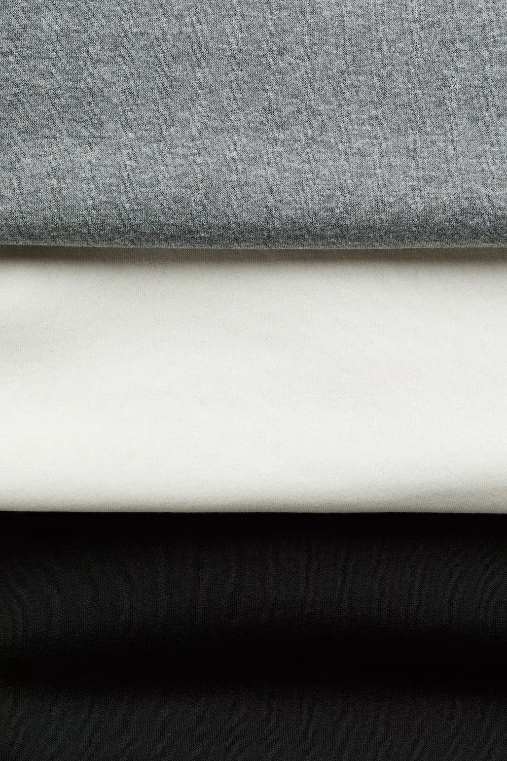 Комплект из 3 толстовок с начесом на внутренней стороне H&M, Schwarz/Creme/Graumeliert — фото 2