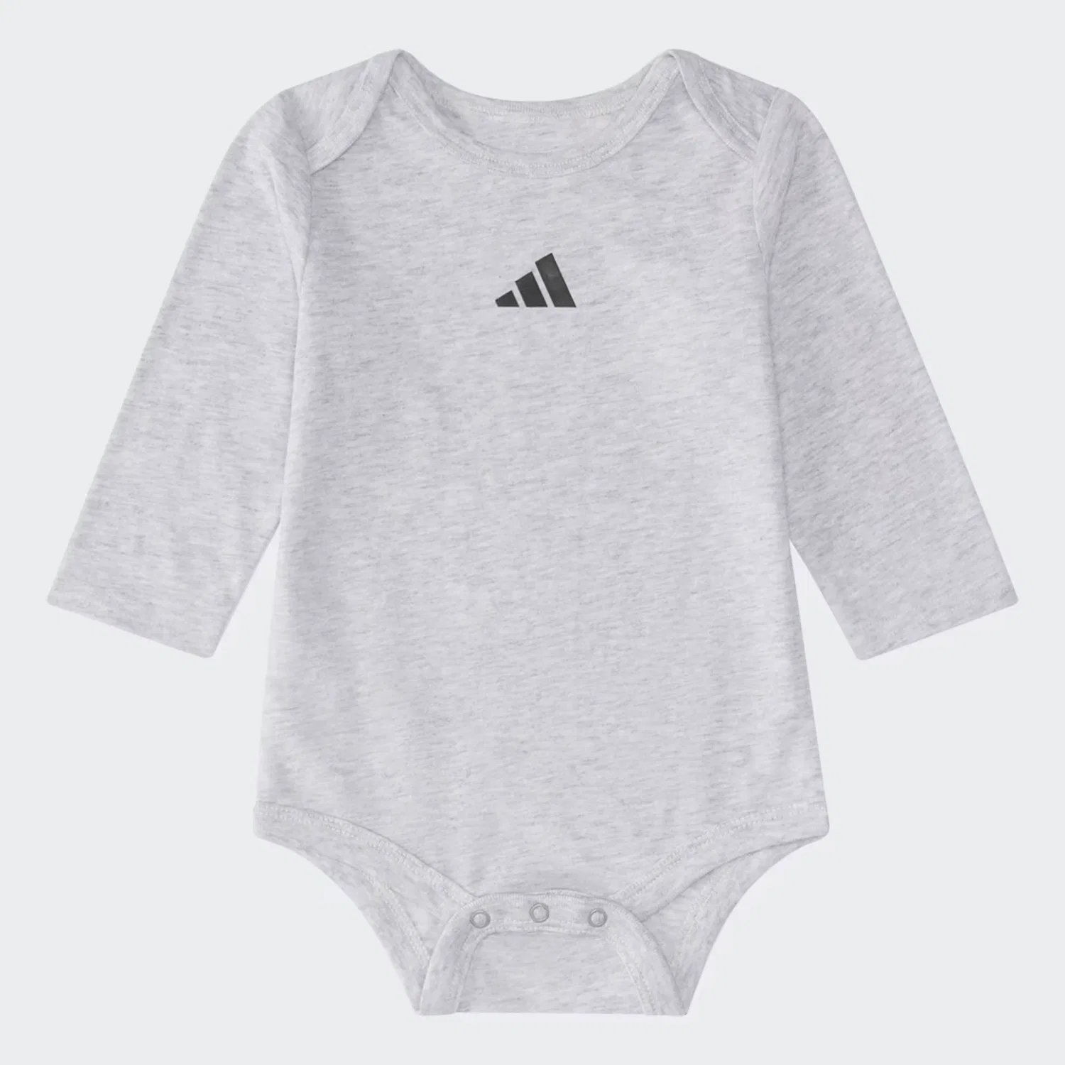 Детский комплект из боди и штанов с длинным рукавом Adidas Sportswear, серый меланж — фото 2