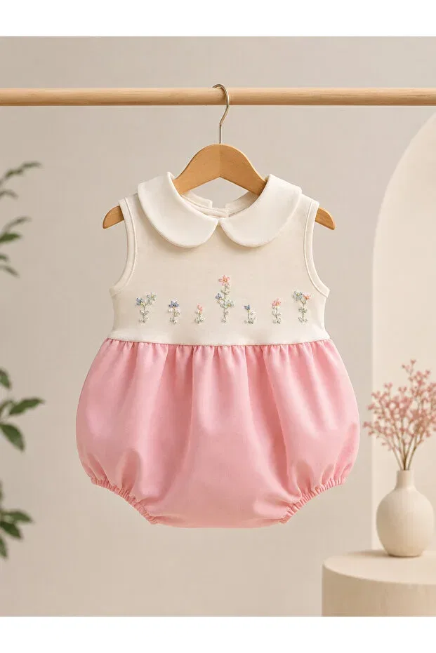 Детский комбинезон для девочек с вышивкой Fiona Mama Miel Baby, Pink — фото 2