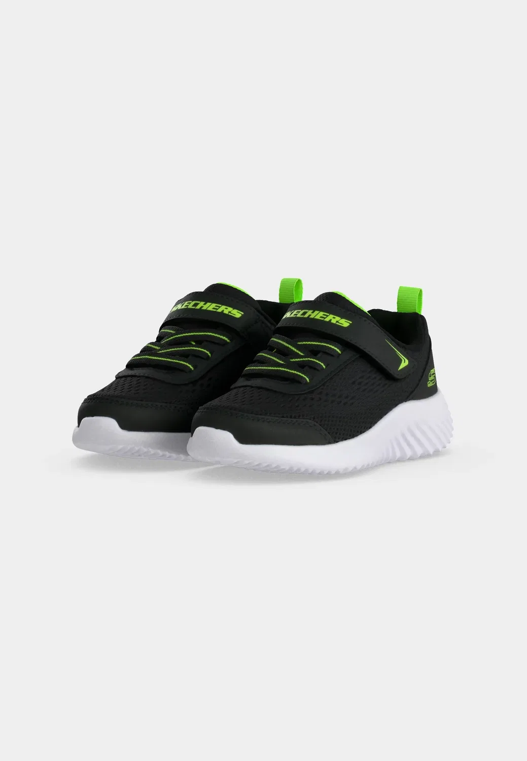 Баундер - кроссовки Skechers, Black/Lime — фото 3