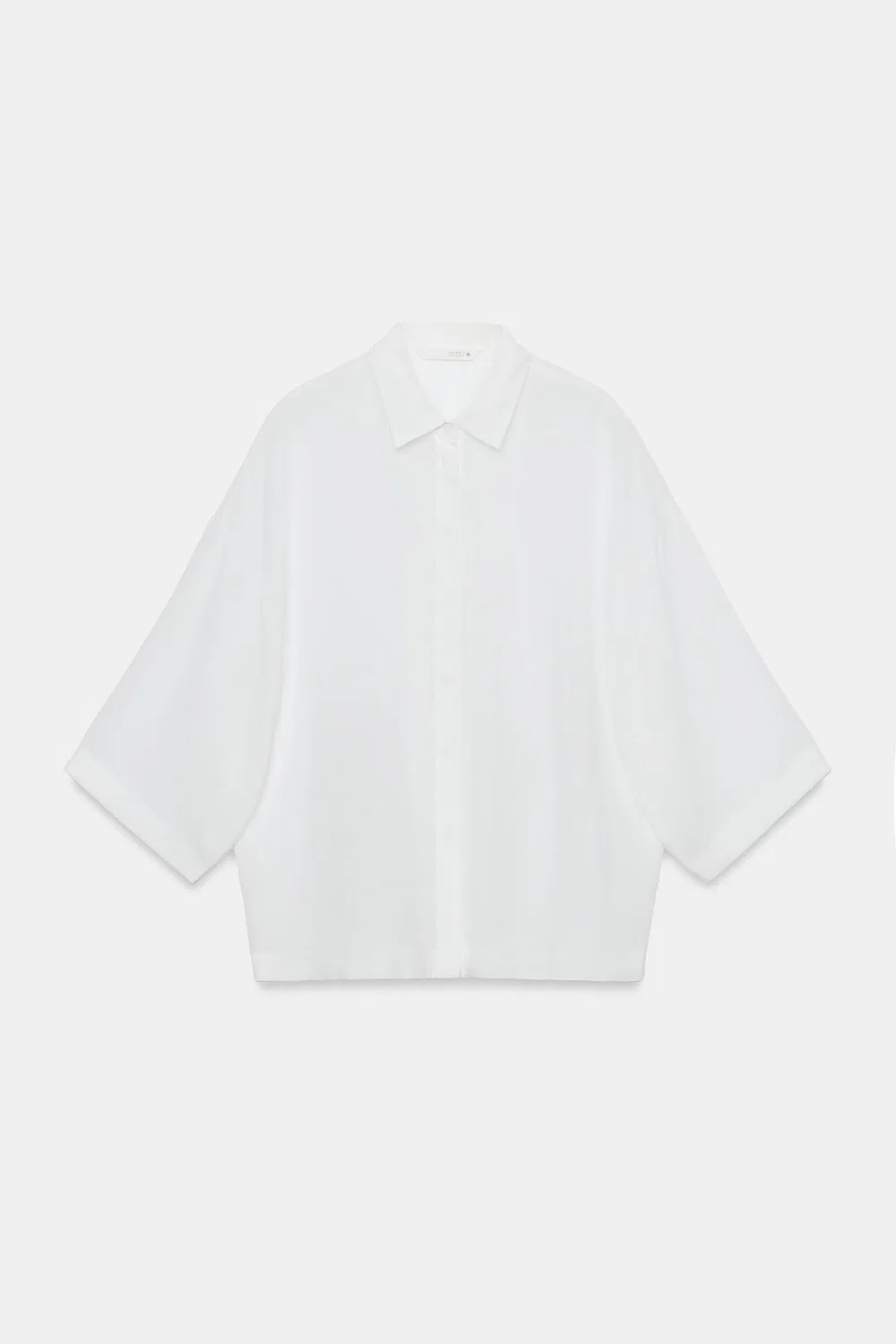 Свободная струящаяся рубашка из коллекции ZW ZARA, White — фото 4