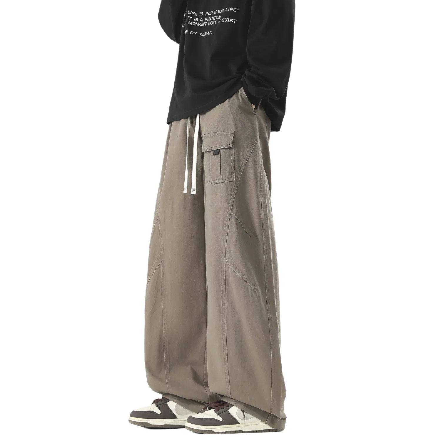 Детские карго-брюки свободного кроя с широкими штанинами, модель Leisure Collection, Jeep, Coffee