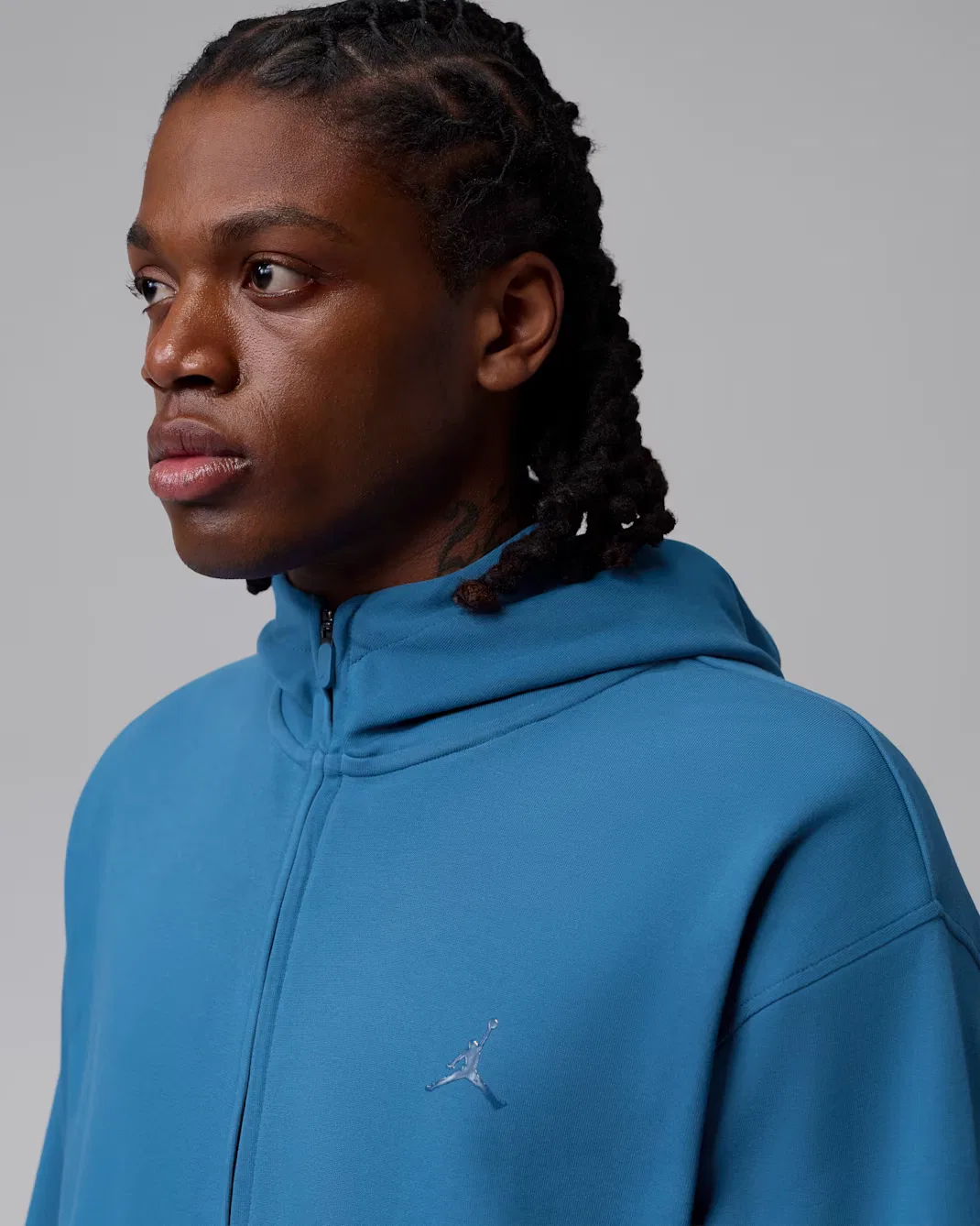 Мужская толстовка на молнии Dri-FIT Jordan Sport Hoop Fleece, True Blue — фото 3