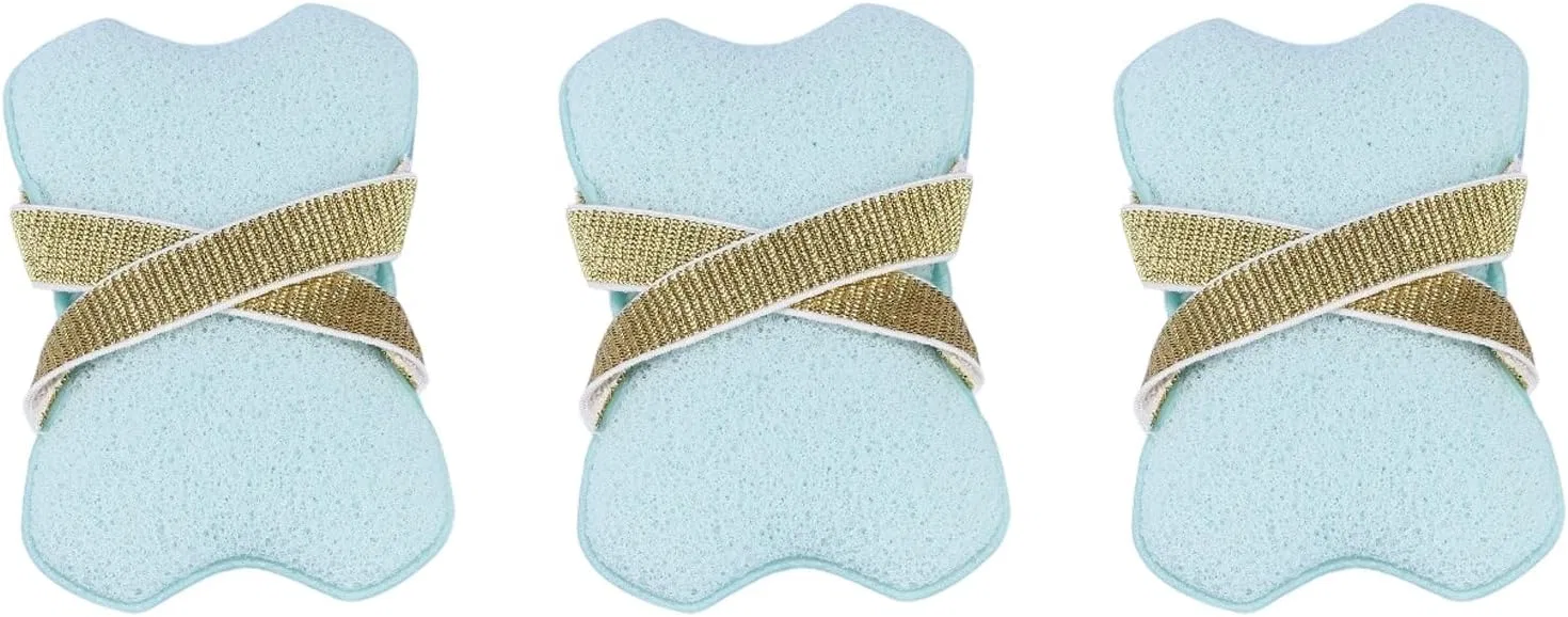 Мочалка для душа из полиуретана, Shurhome, 3 шт, 12x8.5x2 см, Blau — фото 4
