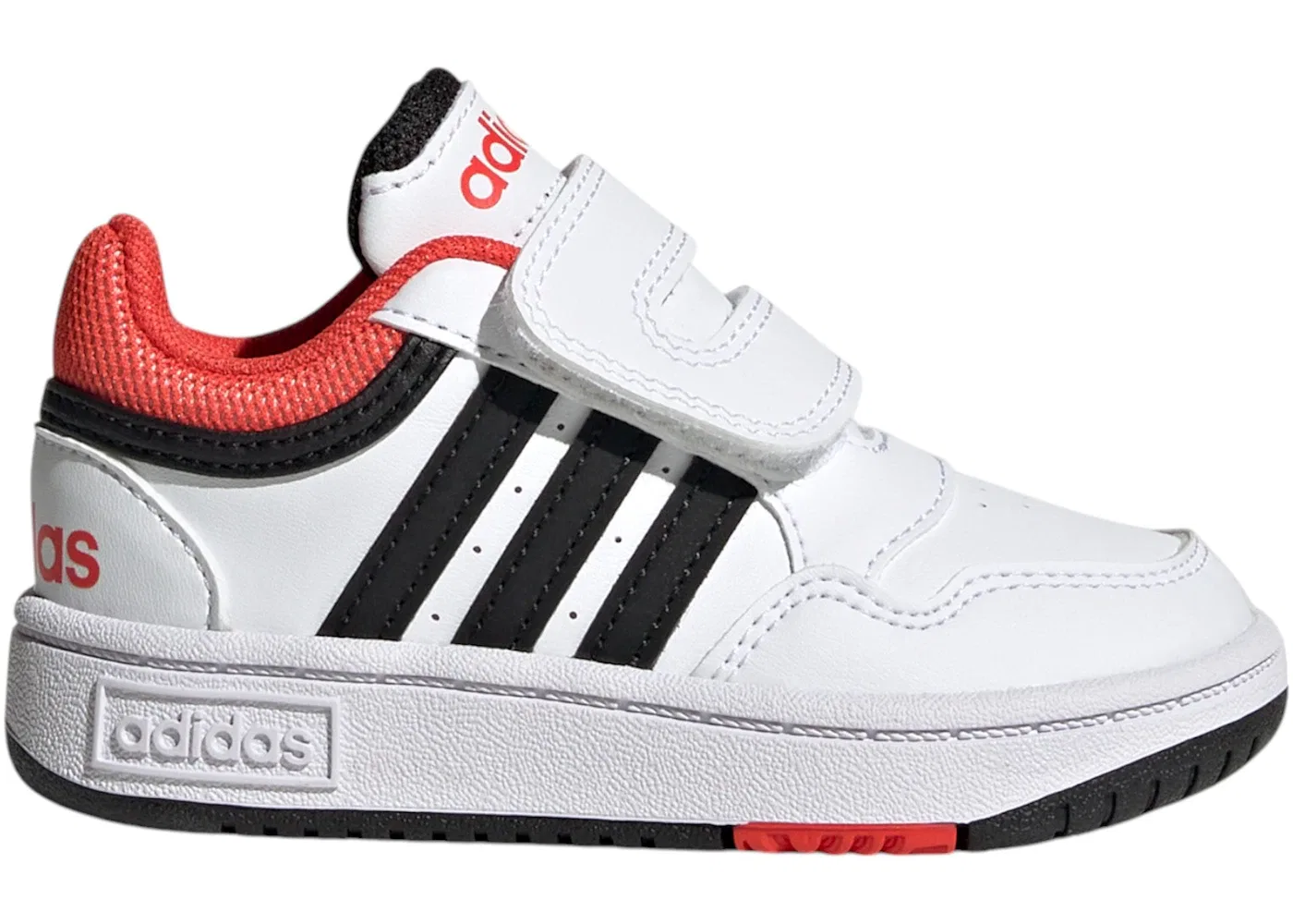 Детские кроссовки Lifestyle Adidas Hoops, Cloud White Core Black Bright Red