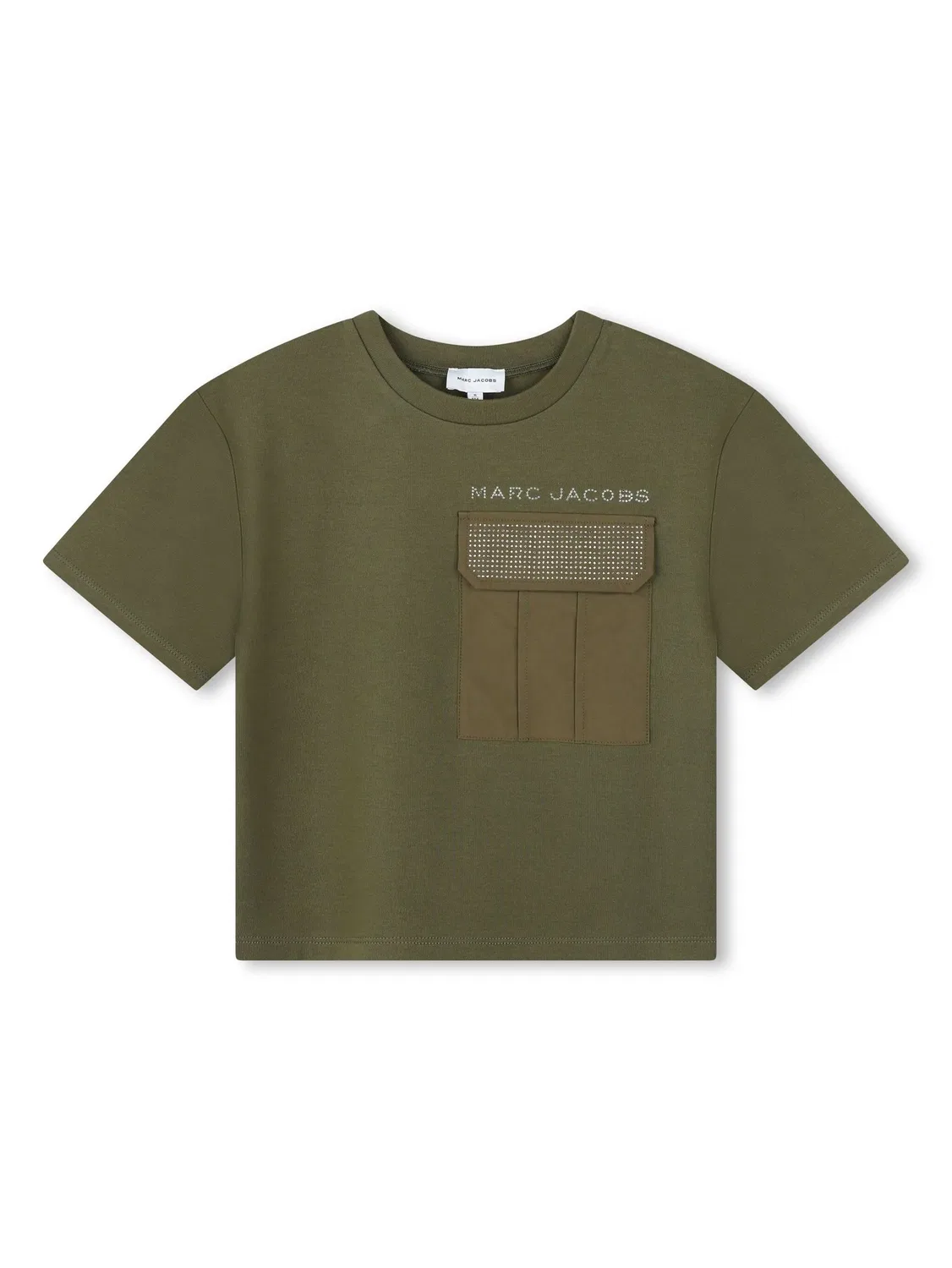 Футболка с украшенным логотипом Marc Jacobs, хаки