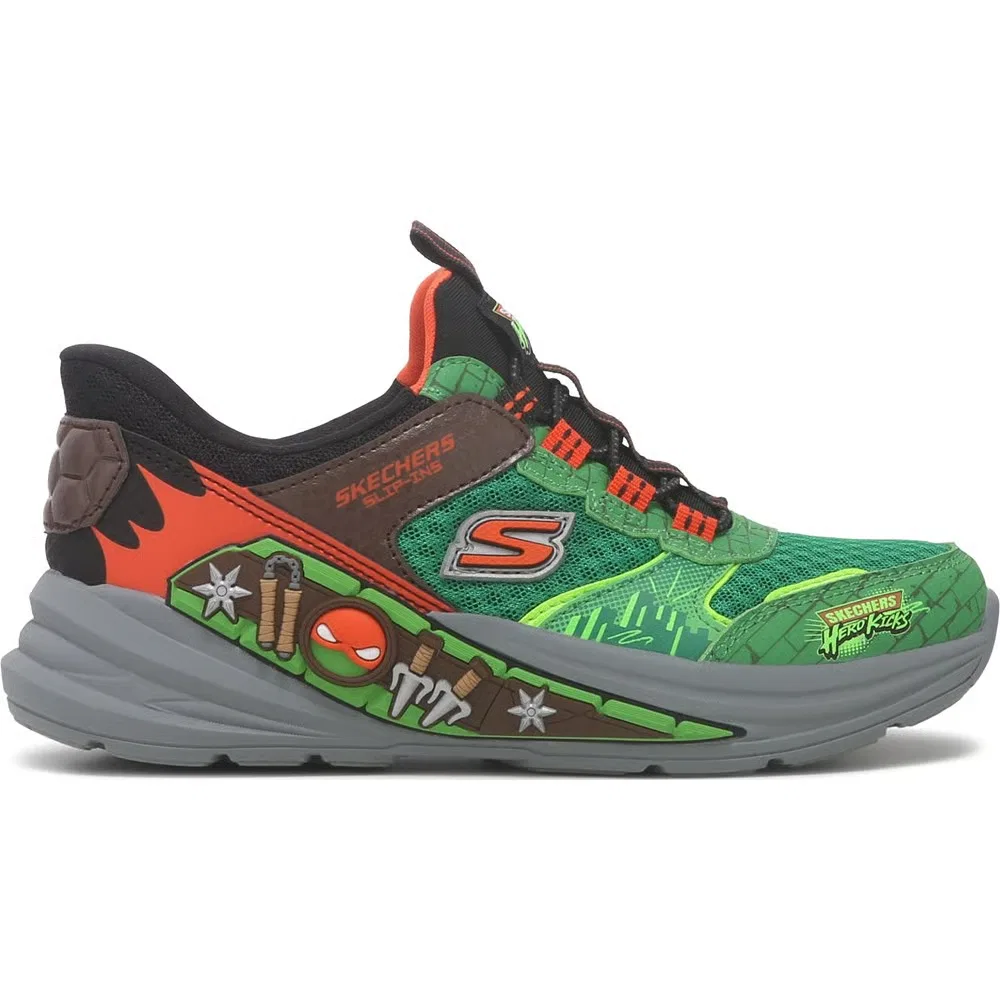 Детские кроссовки Skechers, Green Multi — фото 2