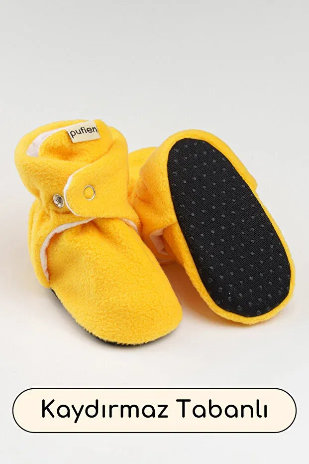 Детские пинетки для новорожденных органические хлопковые Pufien, Yellow — фото 3