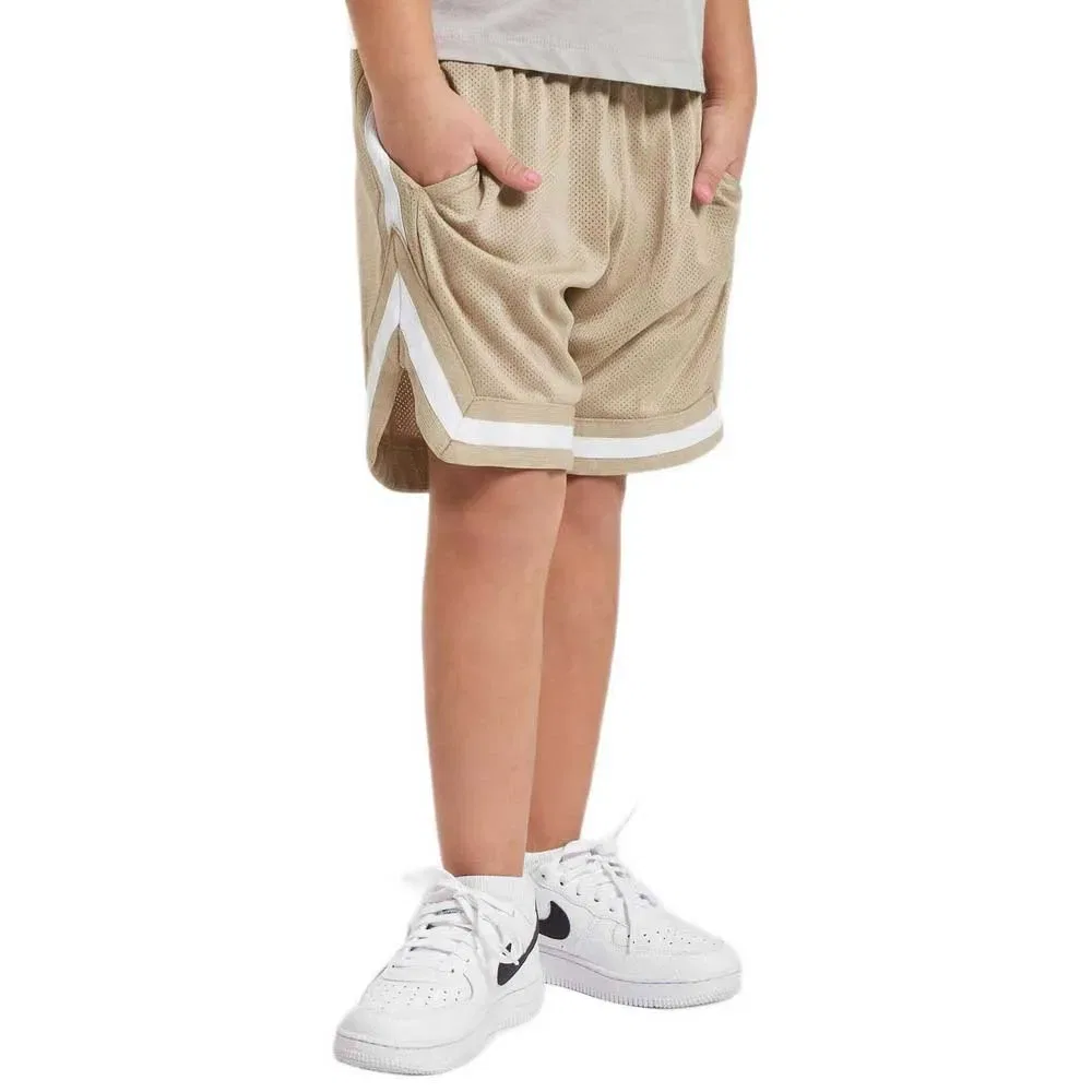 Детские шорты с боковыми полосами Stripes Mesh Shorts Urban classics, Beige