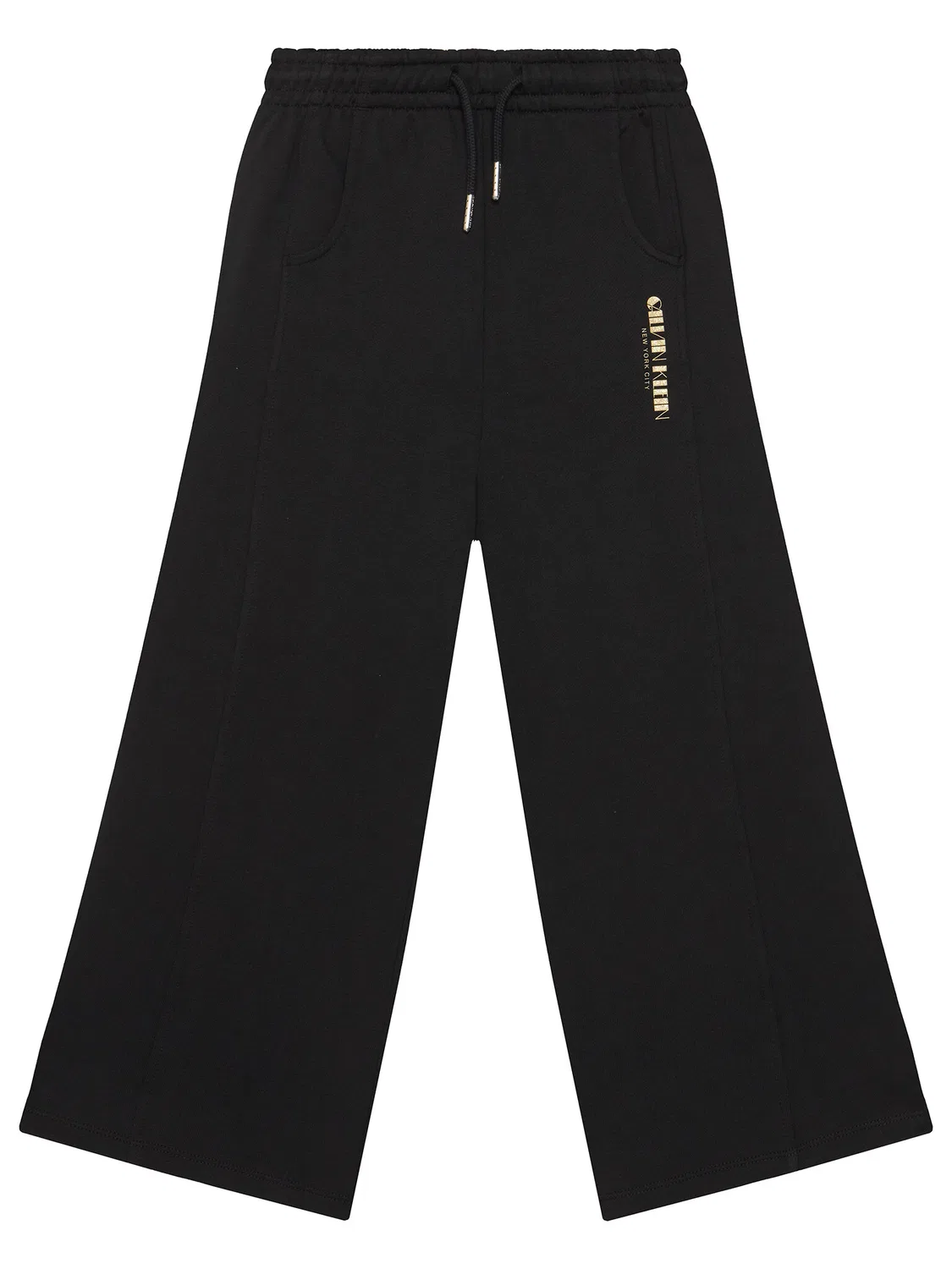 Спортивные штаны с широкими штанинами для девочки Glitter Aw Calvin Klein Jeans, черный
