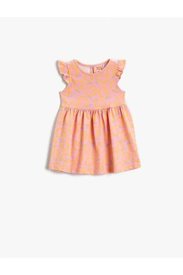 Детское платье для девочек хлопковое без рукавов Koton, Pink/01f