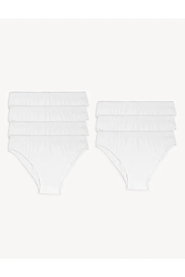 Детский комплект трусов для мальчиков хлопковый Pure cotton 7-piece brief panties Marks & Spencer, White