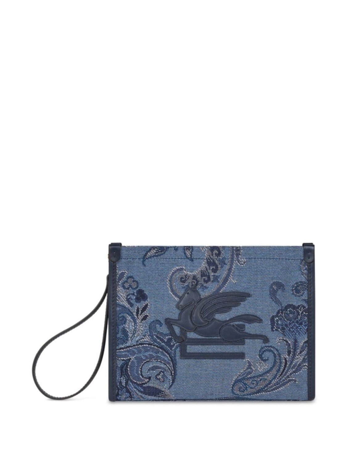 

ETRO средняя мини-сумка с узором пейсли и жаккардом, синий