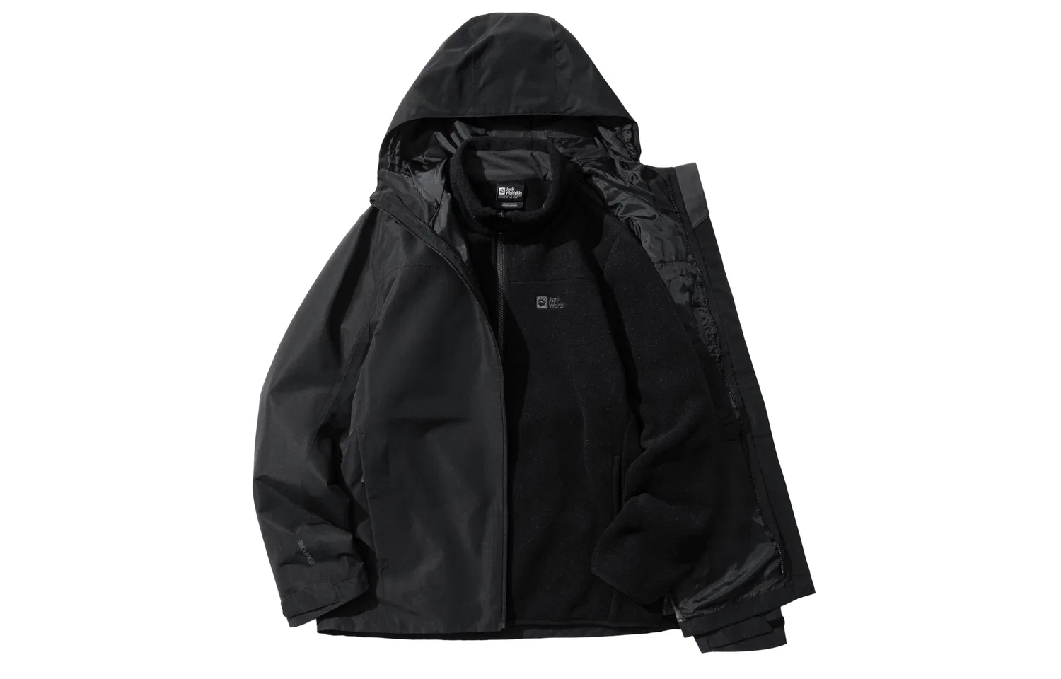 Детская ветровка с капюшоном JACK WOLFSKIN, Black/6000