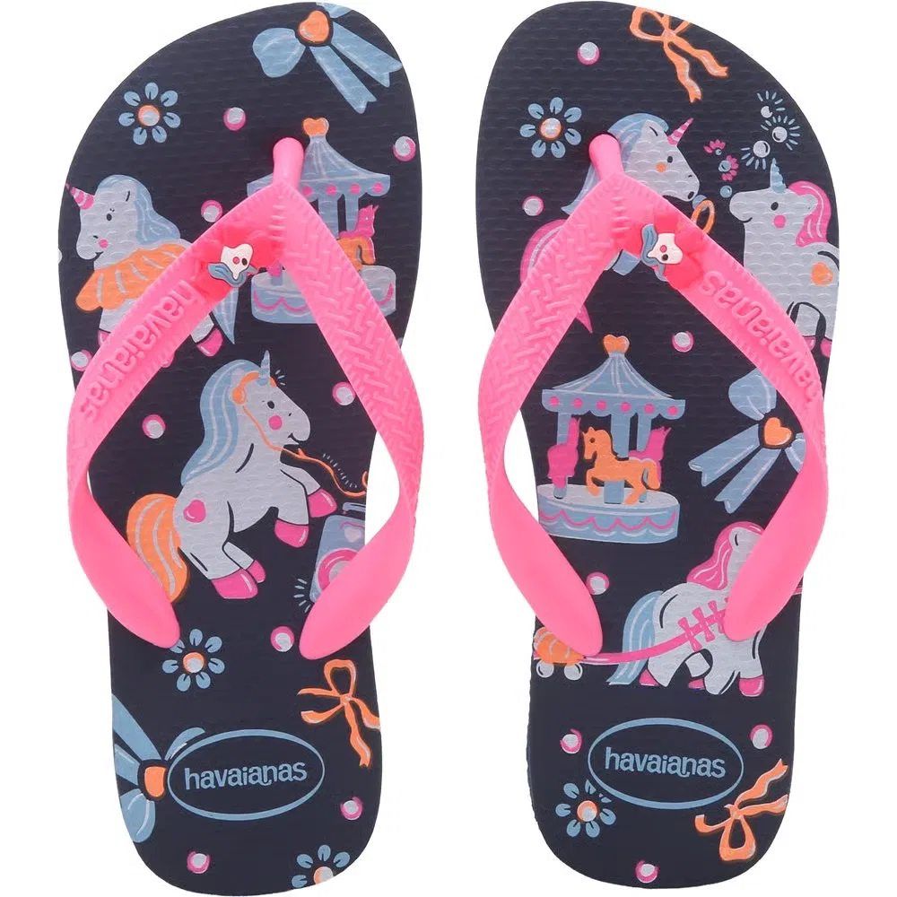 Детские фантазийные шлепанцы-сандалии для малышей Havaianas, Navy/Pink — фото 2