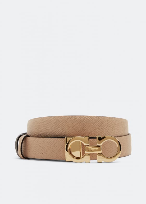 

Ремень FERRAGAMO Gancini reversible belt, розовый