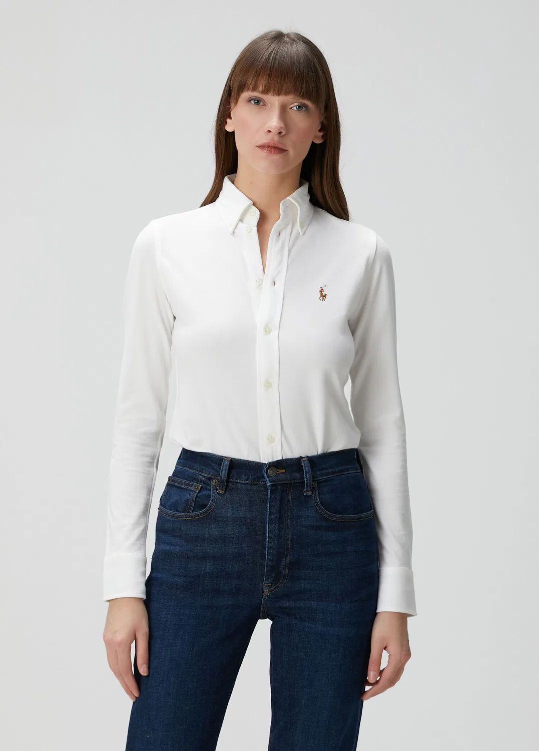 Блуза Polo Ralph Lauren, кремовый — фото 3