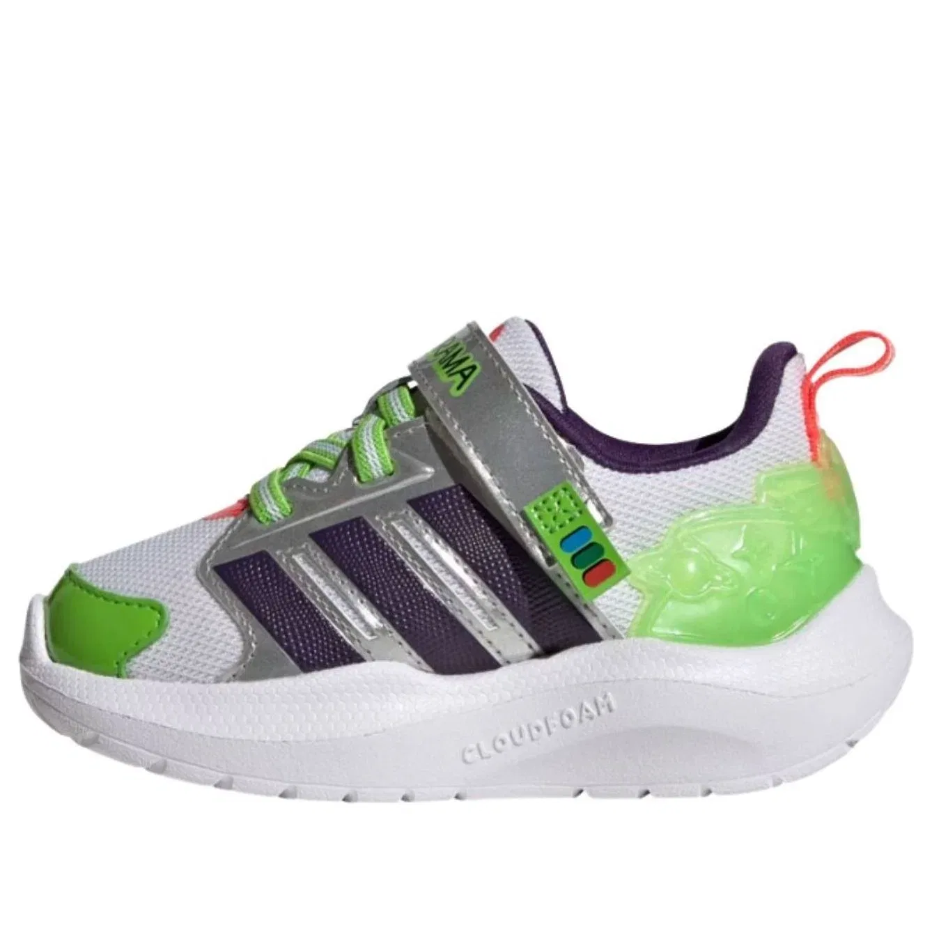 Детские кроссовки для малышей с принтом Lightorama Adidas, зеленый