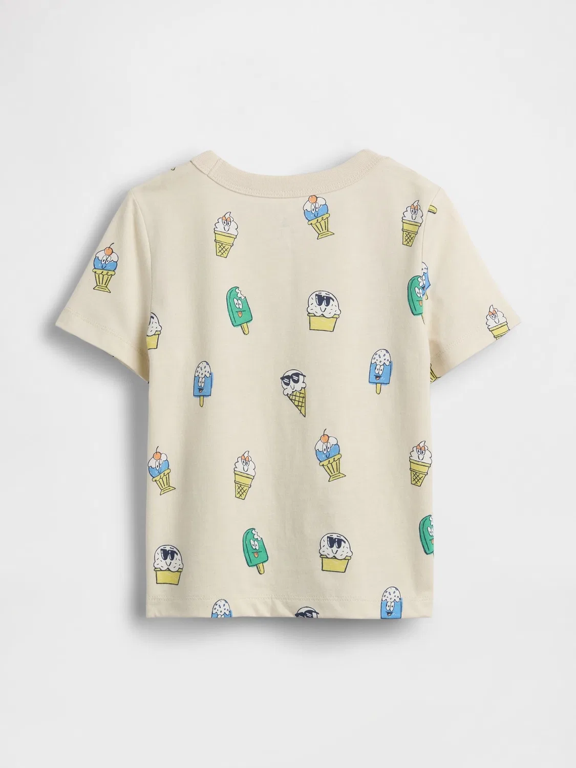 Футболка с принтом и карманом Gap Ice Cream, белый — фото 2