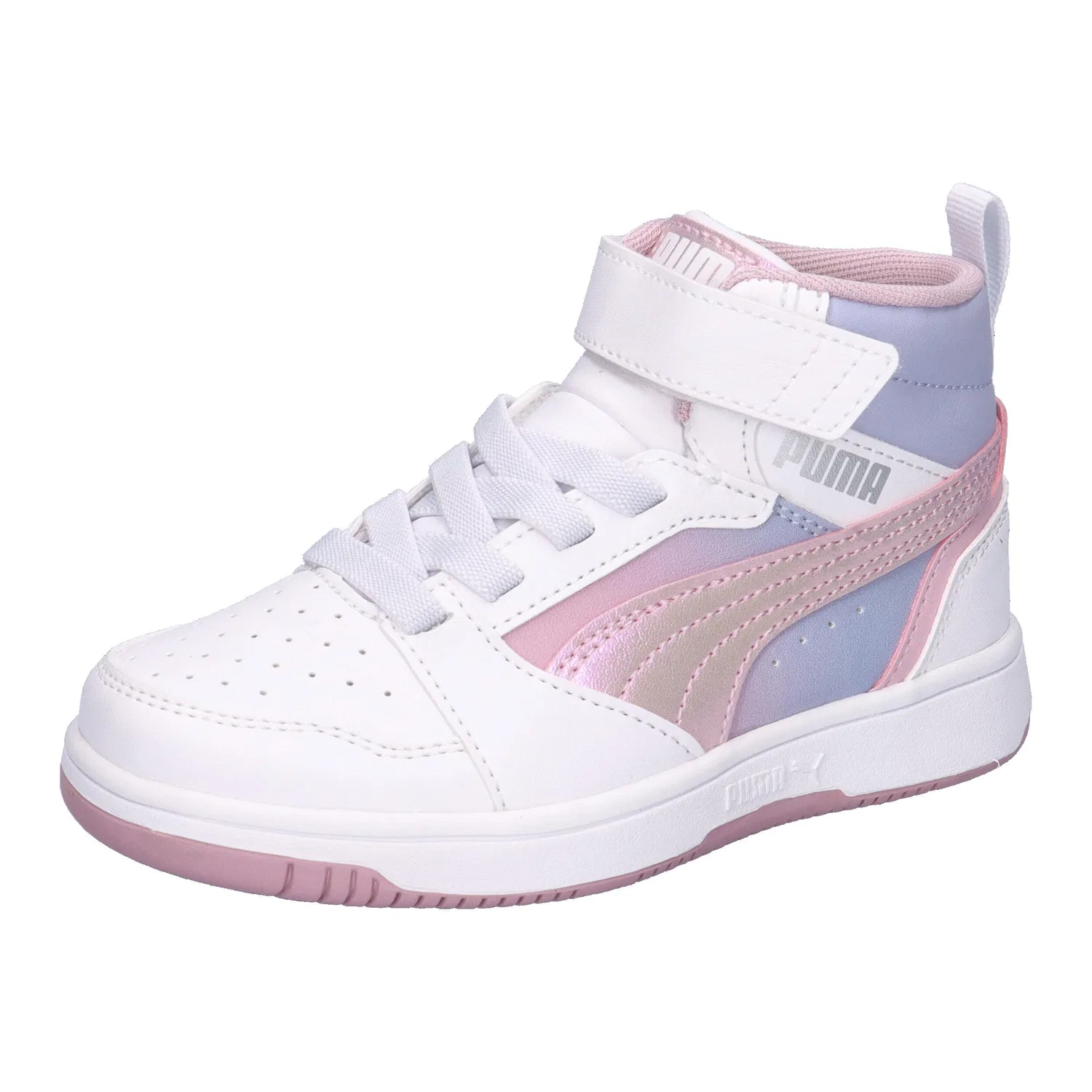 Детские кроссовки с высоким верхом Rebound V6 Mid Blurry Dreams Puma, Weiß