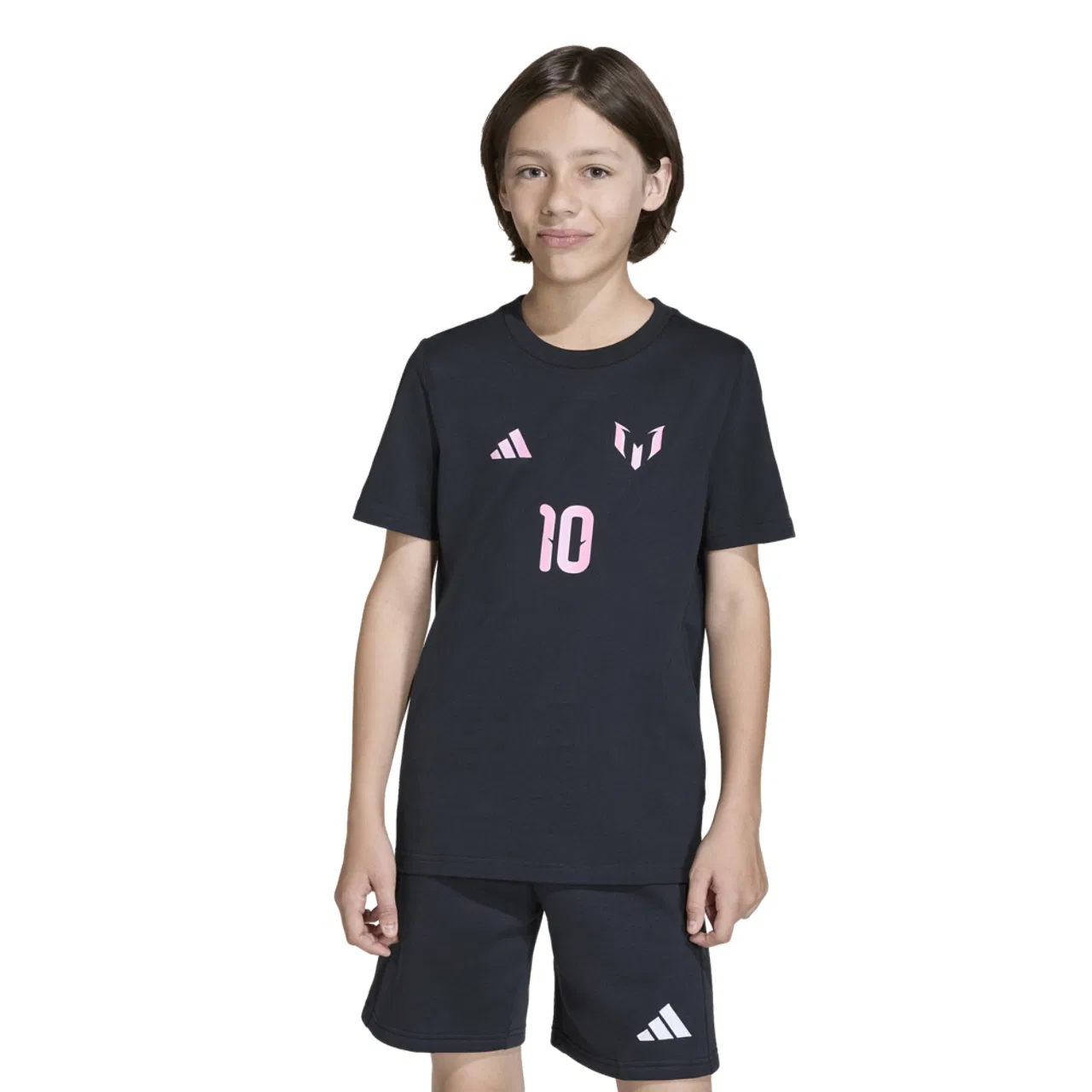 Футболка для мальчиков с графикой Messi Name & Number Adidas, черный