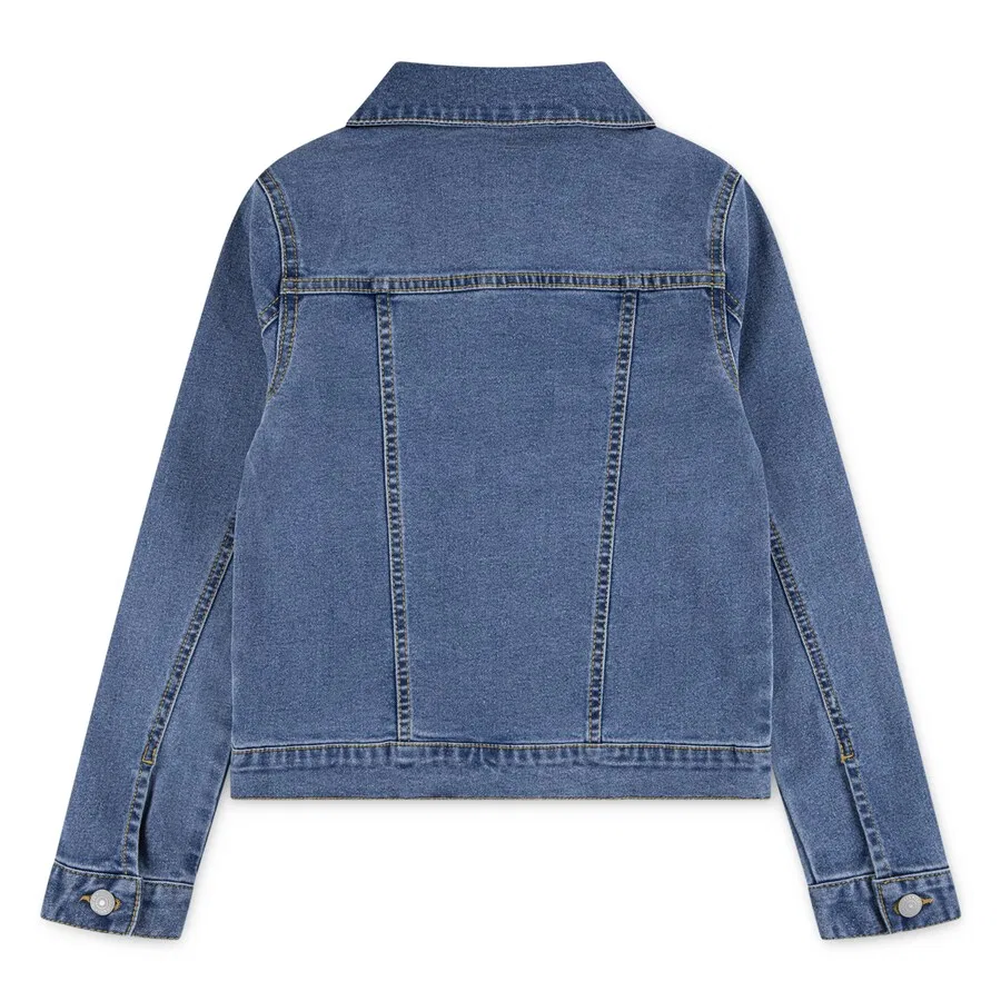 Детская джинсовая куртка для межсезонья, синего цвета Levi'S Kids — фото 2