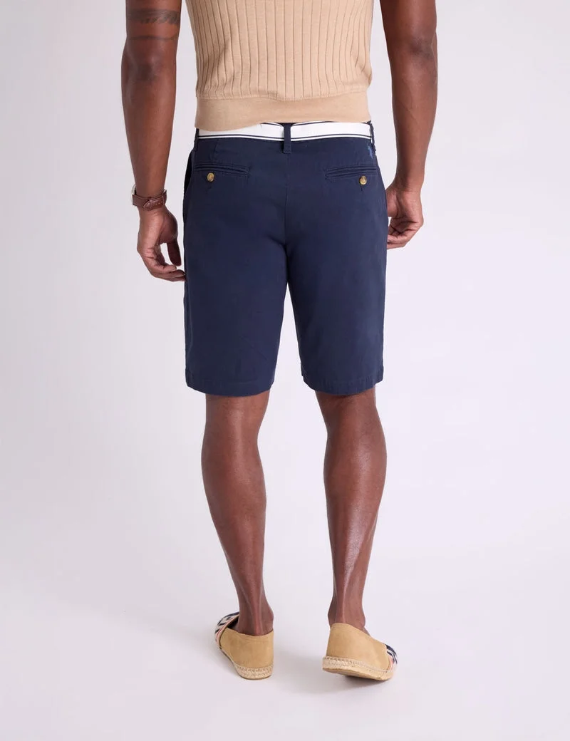 Мужские шорты U.S. Polo Assn. Hartford Belted, темно-синий — фото 2
