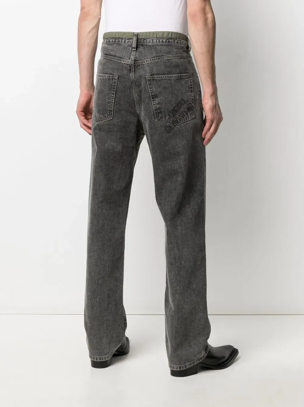 Прямые джинсы средней посадки Diesel, черный — фото 4