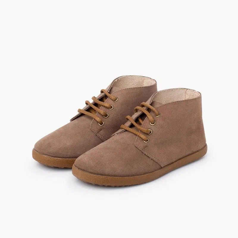Детские ботинки для мальчиков с контрастными деталями Pisamonas Stivaletto Stile Safari A Contrasto, Light Brown — фото 4