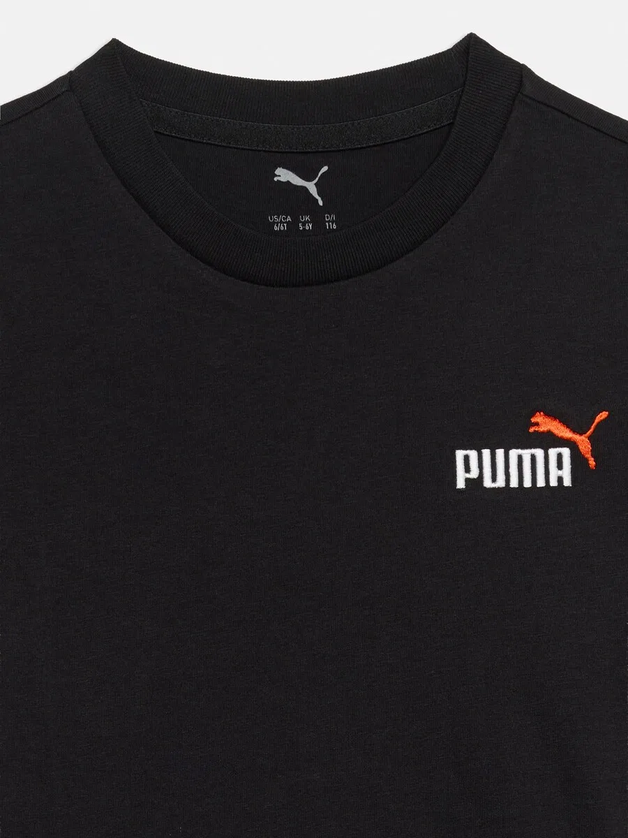 Футболка PUMA 'ESS No. 1' черного цвета — фото 3
