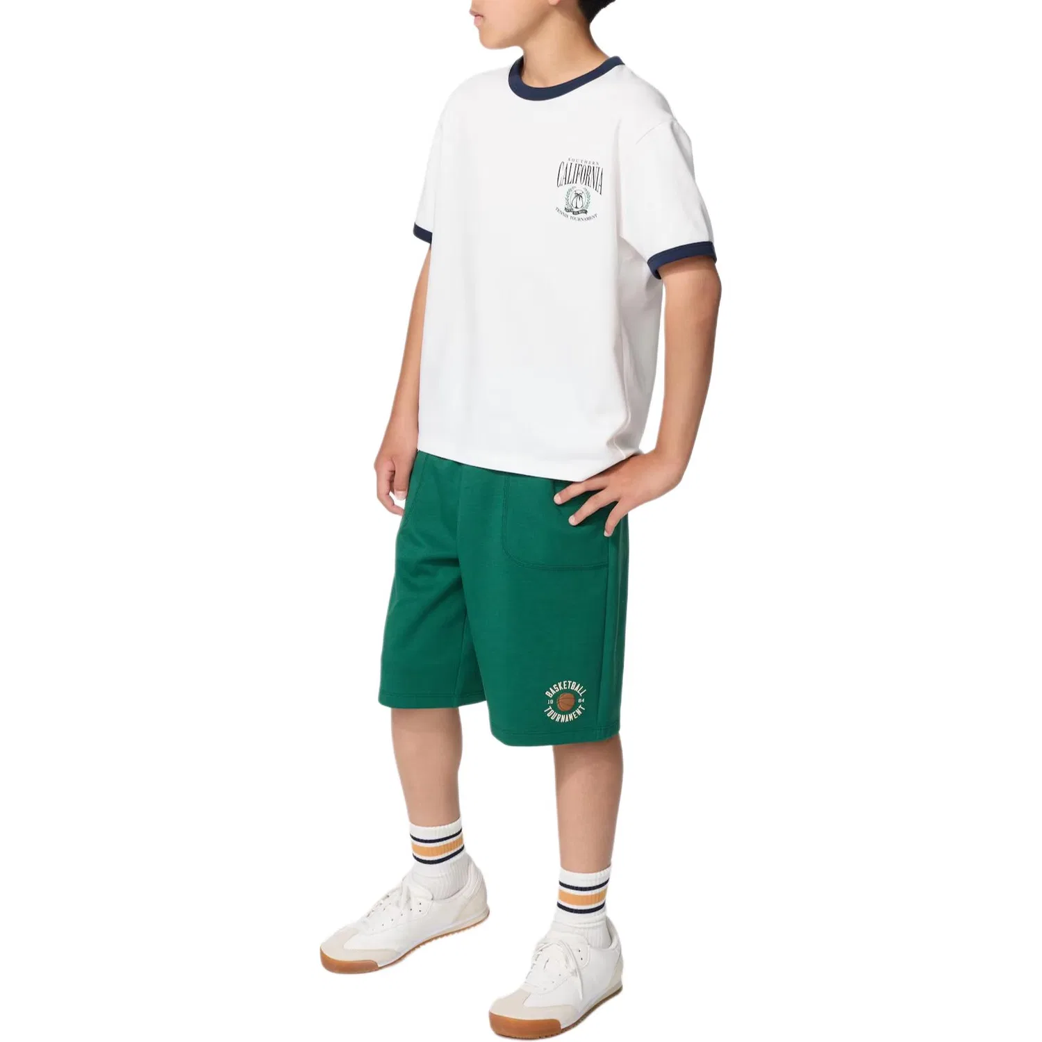 Детские шорты хлопковые UNIQLO, Green — фото 3