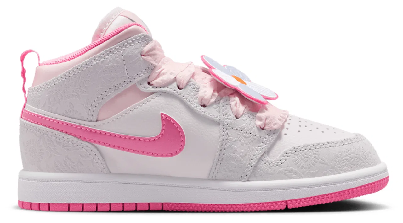 Кроссовки для девочек Air 1 Mid SE Jordan, цвет Vast Grey/Pink Glow/Sail