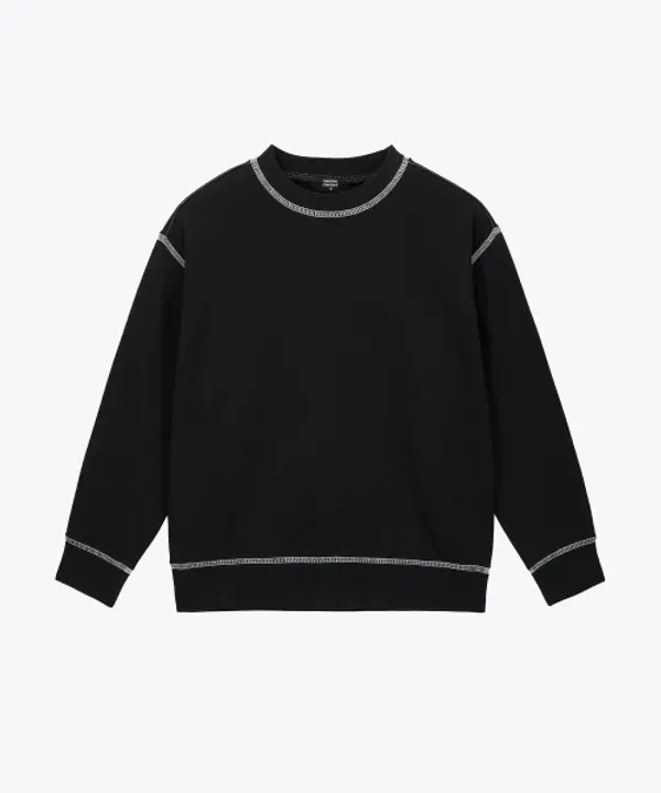 Спортивная кофта с контрастной отделкой, Musinsa Standard Kids, черный — фото 3