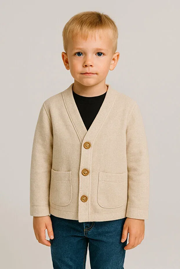 Детский кардиган хлопковый Nudesse, Beige